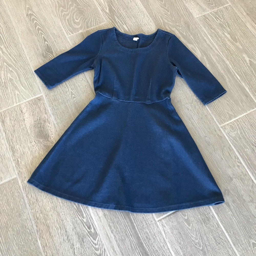 Old Navy Navy Blue Faux Denim Mini Dress Size S